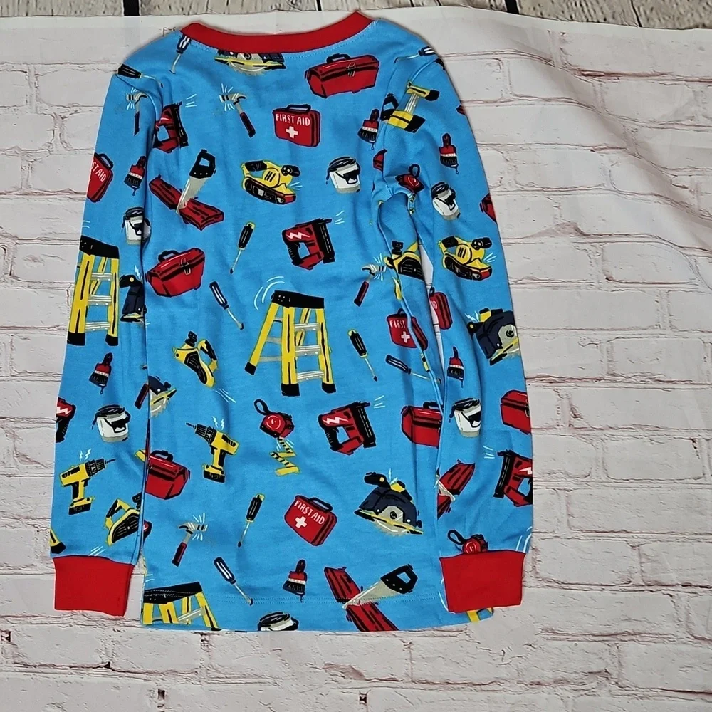 Little Blue House by Hatley Handyman 2 piece Kids Cotton Pajama Set NWT Size 8
